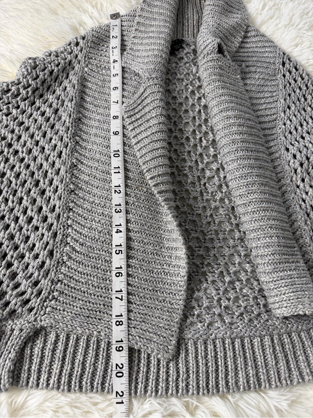 Theory Mariely Marbella open knit crop cardigan jacket Linen Blend Quiet Luxury - Picture 5 of 7